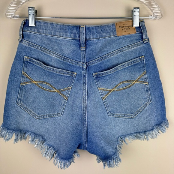 Abercrombie & Fitch Curve Love Button Fly High Rise Short Size 2 - Picture 2 of 4